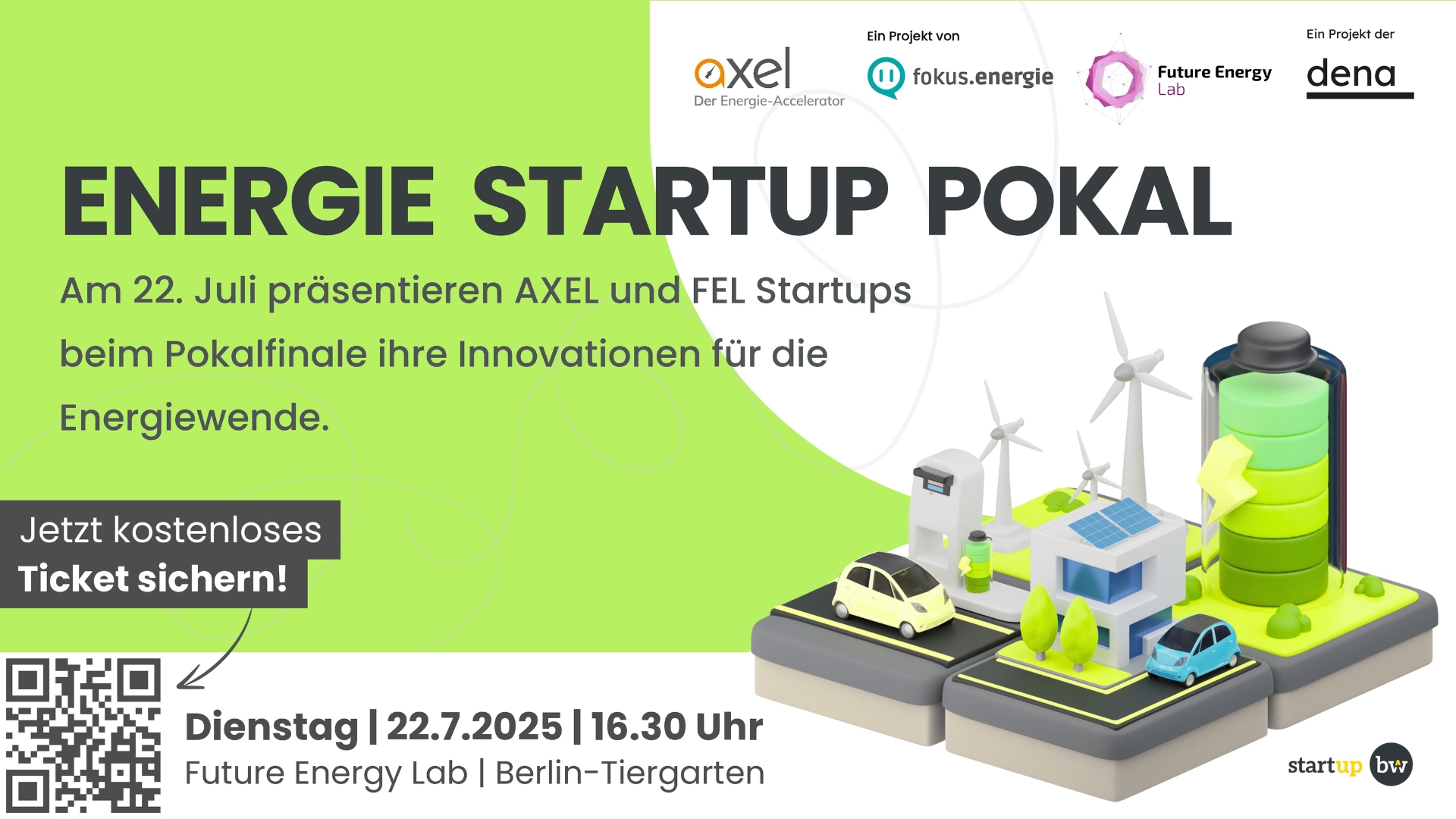 Banner für die Veranstaltung Energie Startup Pokal